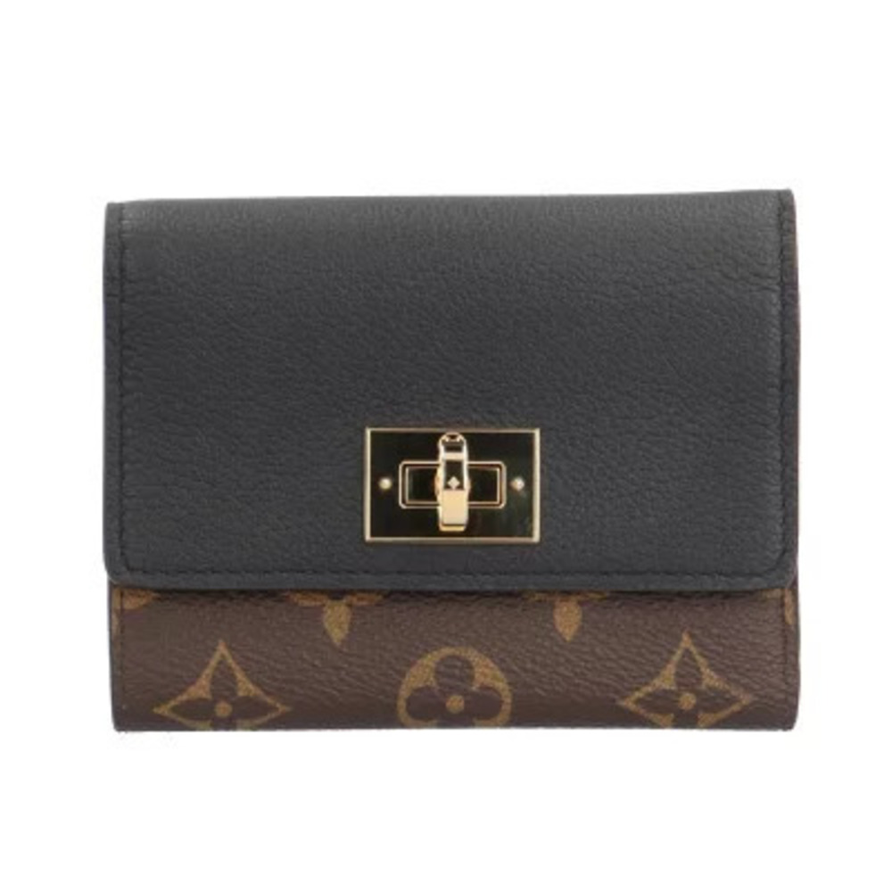 Louis Vuitton Portefeuille Victorine Monogram Tri fold Wallet Canvas